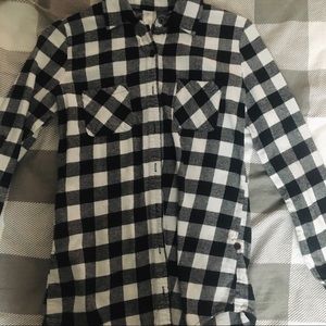 black & white flannel